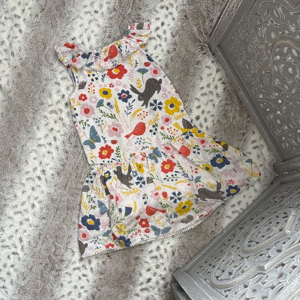 Mini Boden floral bunny dress girls size 7 feminine garden party girlhoodcore